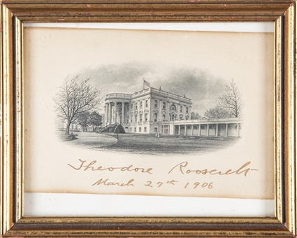 1906 Signed Theodore Roosevelt White House Photograph (Beckett)